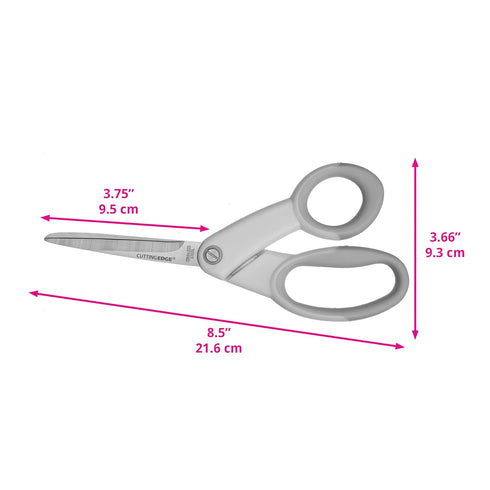 ECR4Kids ELR-13206 Cutting Edge Ultra-Grip 8.5" Precision Stainless Steel Scissors - Heavy Duty for Offices, Home, School, 8.5" Scissor, Assorted...