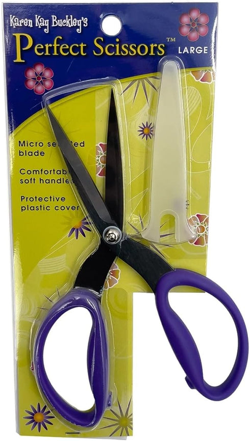 Karen Kay Buckley® Perfect Scissors™, Large 7-3/4 Inch #KKBPSL Micro-Serrated Non-Slip Blades for Garment Sewing, Quilting, Patchwork, Crafts. Sha...