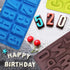 4 Pcs Silicone Numbers Alphabets Trays Molds, FineGood 26 letters & Numbers Candy Mould Biscuit Chocolate DIY Baking Pans Ice Cube Making Trays -g...