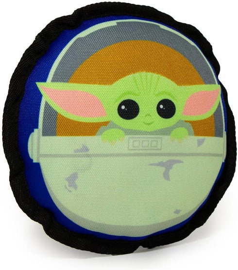 Buckle-Down Dog Toy, Star Wars, Ballistic Squeaker The Mandalorian Child Chibi Carriage Pod Pose Blue 8" x 8"...