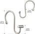 Nickel Shower Curtain Hooks, Rust Proof Shower Curtain Rings for Bathroom, Silver Metal Decorative Shower Curtain Hooks Hangers for Shower Curtain...