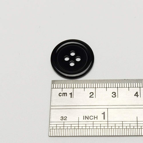 Chenkou Craft Mix Color Plastic Resin Circle Big Button 4 Holes DIY Craft Sewing 3/4"(20mm) 100pcs (Black, 3/4"(20mm))...