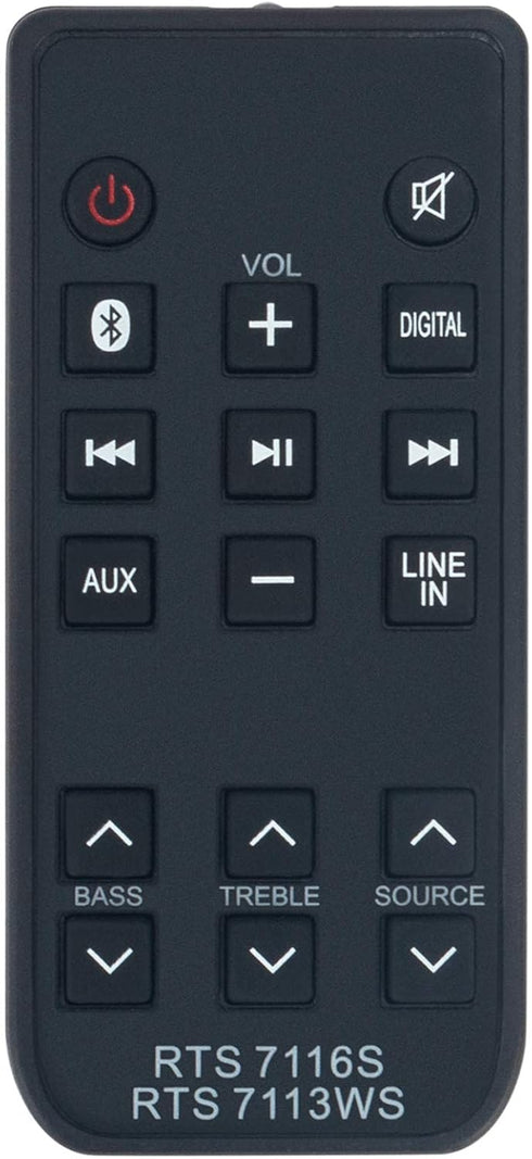 New Replacement Remote Control fit for RCA 37" Sound Bar Alco Electronics Soundbar RTS7116S rts7116s RTS7113WS SBT17116S A2HRTS7116S A2H-RTS7116S ...