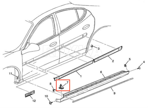 Rexka 20pcs Rocker Panel Moulding Retainer Clip for GM 10431761...
