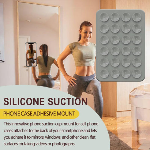 Silicone Suction Phone Case Adhesive Mount, Suction Phone Case Mount, Non Slip Suction Cup Phone Mount, 2.87? x 1.65? Strong Grip Holder for Selfi...