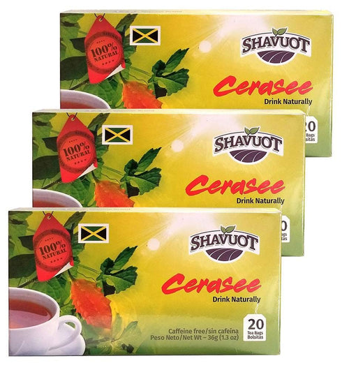 Shavuot Jamaican Cerasee Tea 20 Tea Bags (Pack of 3)...