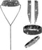 4Pcs Women Glitter Bling Rhinestone Crystal Jewelry Set Tassel Choker Necklace Stretch Bangle Bracelet Ankle Anklet Crystal Fringe Dangle Earrings...