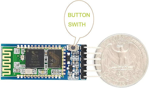 HC-05 Wireless Bluetooth RF Transceiver Master Slave Integrated Bluetooth Module 6 Pin Wireless Serial Port Communication BT Module for Arduino (1...