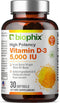 biophix Vitamin D-3 5000 IU 30 Softgels - High-Potency in Extra Virgin Olive Oil, Non-GMO, Soy-Free, Supports Bone, Immune Health and K2...