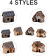 4 Pcs Micro Village Thumbnail House Thatched Huts Miniature Fairy Garden Stone Houses Miniature Gardening Landscapes Fairy Gardens Stone House for...