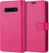 GOOSPERY Mansoor Wallet for Samsung Galaxy S10 Plus Case (2019) Double Sided Card Holder Flip Cover - Hot Pink...