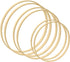 Worown 6 Pack 3 Sizes (8, 10 & 12 Inch) Bamboo Floral Hoops, Wooden Wreath Rings for Making Wedding Wreath Decor and Wall Hanging Crafts...