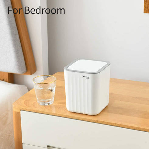 SUBEKYU 0.6 Gal Mini Desktop Trash Can with Lid, Small Square Countertop Garbage Bin, Plastic Tiny Tabletop Wastebasket for Office/Kitchen/Coffee ...