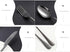 Portable Stainless Steel Flatware Set, Travel Camping Cutlery, Portable Utensil Silverware Dinnerware Set with a Waterproof Case (Black)...