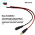 MILAPEAK (Real 18AWG 43x2pcs Strands) 10 Pairs DC Power Pigtail Cable 12V 5A Male & Female + 10 Pairs DC Power Jack Plug Adapter Barrel Connector ...