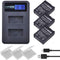 3Pcs 3.7V 1600mAh AHDBT-301 Battery for GoPro Hero3 AHDBT301 AHDBT-302 AHDBT-201 Li-ion Camera Battery and LCD USB Dual Charger...