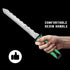 Stainless Steel Garden Knife with 11" Blade with New Handle, Double Side Utility Sod Cutter Lawn Repair Garden Knife with Nylon Sheath (GREEN)...