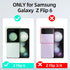 HOGGU for Samsung Galaxy Z Flip 6 Case with Hinge Protection & 360°Ring Holder Kicks-Stand, Support Wireless Charging Protective Phone Case for Sa...