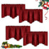 NICETOWN Burgundy Red Blackout Valances, Thermal Insulated Elegant W52 x L18 Scalloped Rod Pocket Curtains Small Window Treatment Tiers Home Decor...