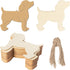 Dog Shape Wooden Blank Wood with Twines Art Unfinished Ornaments for Doghouse Decoration Christmas Wedding Birthday Party Christmas Thanksgiving D...