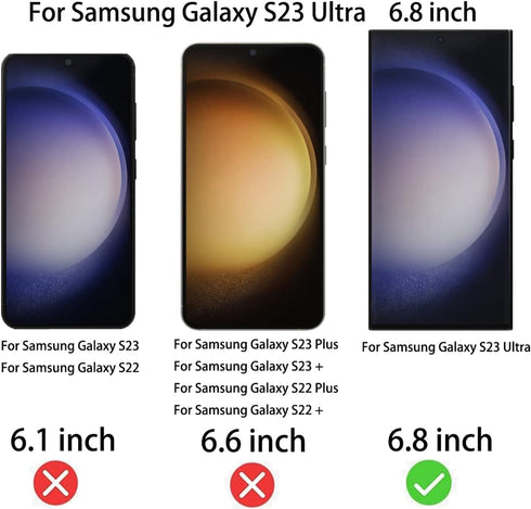 2 Pack Anti-Blue Privacy Tempered Glass for Samsung Galaxy S23 Ultra Mirror Anti-Spy Screen Protector Anti-Peeping Film Electroplated Blue...