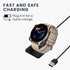 kwmobile Docking Station Compatible with Huami Amazfit GTS 3 / GTR 3 / GTR 3 Pro/T-Rex 2 - Charging Charger Cable with Stand - Black...
