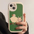 Casechics Compatible with iPhone Case,Cute Kawaii Bunny Duck PU Leather Bumper Camera Lens Protection Soft Shockproof Cover Phone Case (Green,iPho...