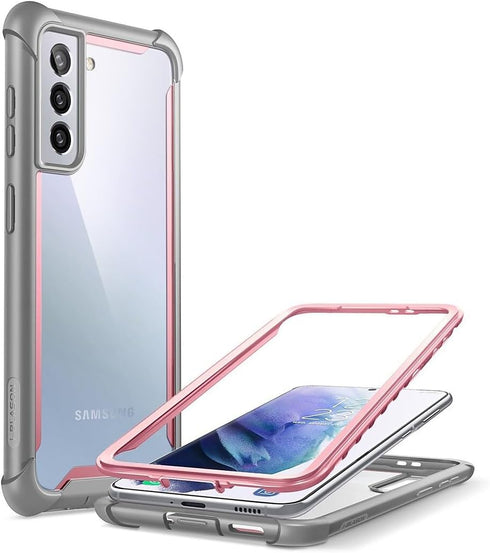 i-Blason Ares Series Case Designed for Galaxy S21 Plus 5G (2021 Release), Rugged Clear Bumper Case Without Built-in Screen Protector (Pink)...