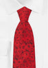 Jacob Alexander Men's Red Floral Roses Flowers Design Regular Length Neck Tie - Red...