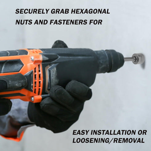 9pcs Nut Driver Drill Bit Set Impact Ready Socket Bit Chuck Adapter 1/4" Hex Shank 5-13mm Metric Socket Strong Sleeve Wrench Screw Power Drill Ada...