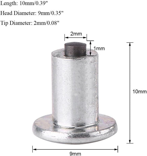 100pcs 9mm0.35 Tire Stud Screw, Keenso AntiSlip Snow Tire Studs Wheel Tyre Tire Spikes Trim Screw in Tire Stud for CarTruckBikeBootMotorcycleATVSU...