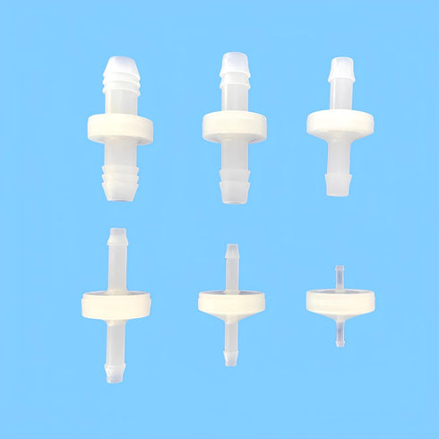 1/8" Barb Hose One Way Inline Check Valve Non Return Ozone Resistance PVDF Plastic One-Way Fuel Oil Water Gas Pump Air Check Valve?5pcs set...