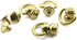HJ Garden 4pcs Brass Ball Studs Rivets Nails Rotatable D Ring Buckle Handle Connector with Mini Screwdriver,DIY Leather Crafts Accessories 10x22mm...