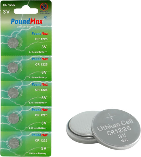 CR 1225 Batteries 3v Lithium Button Cell Battery Combo Pack - 5 Count...