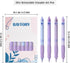 BAYTORY 8Pcs Cute Retractable Erasable Gel Pens, Blue and Black Ink Pen with Eraser Clear, Smooth Writing Comfortable to Use for Note Taking Marki...