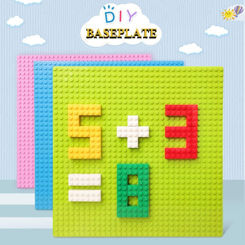 Baseplate 17.5''x8.8'' for Building Bricks 100% Compatible with All Major Brands, Square 56x28 Landscape Open-Ended Imaginative Play Kids Aged 3 a...