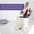 PELEG DESIGN Cutlery Holder Jumbo Cute Drainer and Funny Plastic Elephant Sink Cutlery Organizer Drainer Storage Box and Toothbrush Holder (Cream)...