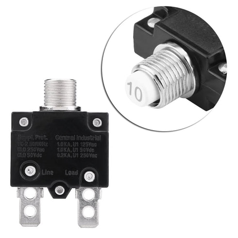 125/250V AC Thermal Overload Protector Reset Thermal Switch Circuit Breaker Over Current Overload Protector for Generator(15A) for delta shopmaste...