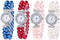 Weicam 4pc Women Crystal Pearl Bracelet Analog Quartz Wrist Watch Wholesale Watches...