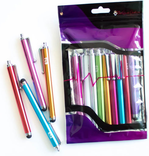 TCD 10 Pack Black High Precision Universal Capacitive Touch Screens Devices, Stylus Pens for Touch Screens Devices, Compatible with iPhone, iPad, ...