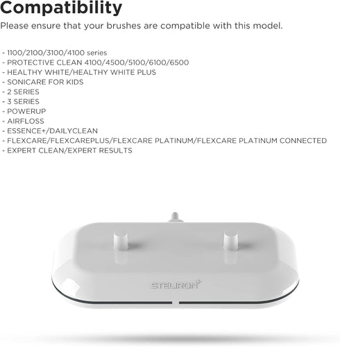 Galvanox Dual Toothbrush Charger for Philips Sonicare Electric Toothbrushes - Replacement for HX6100 Works with Protective Clean 4100, 6100, Kids ...