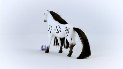 Schleich Horse Club Sofia's Beauties, Knabstrupper Stallion Beauty Horse with Brushable Hair - 8pc Styling Horse Figurine and Playset Accessories ...