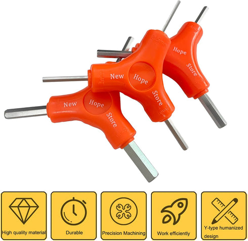 3-Way Bike Hex Wrench Set, Y Allen Wrench All-In-One Multifunctional Biking Maintenance Tool Cycling Torque Spanner Internal Hex Key Repair Tool f...