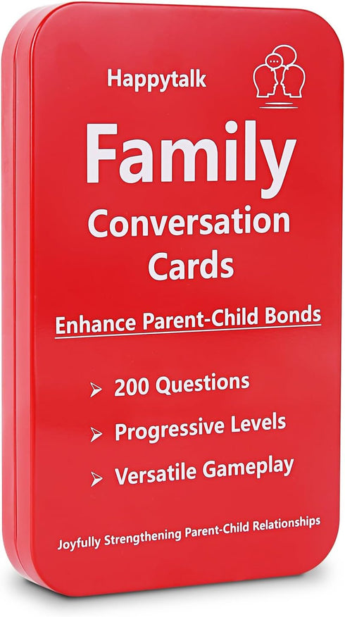 Conversation Cards for Kids - 200 Engaging Questions in Family Conversation Cards to Strengthen Parent-Child Relationships, Perfect Conversation S...