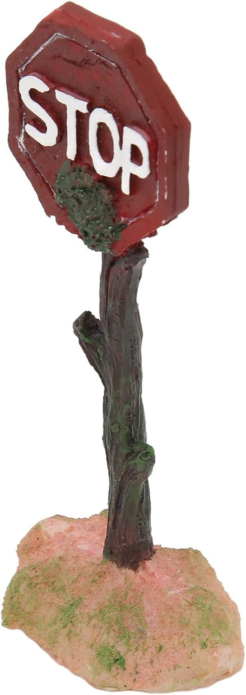 HEEPDD Aquarium Stop Warning Sign, Fish Warning Sign Resin Landscape Decoration for Small Medium Betta Fish 6.1x2.3x1.6in...