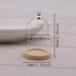 10 pieces glass dome with Wooden base glass vial pendant with Wood hollow glass Cabochons charms (38x25mm mixed color)...
