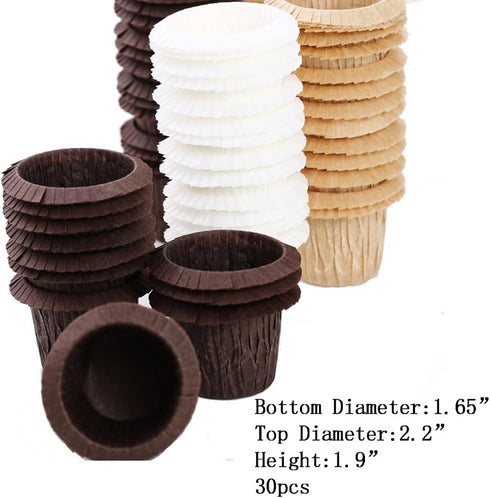 Cupcake Liners Baking Muffin Paper Baking Cups for Weddings, Birthdays, Baby Showers (Brown 30pcs)...
