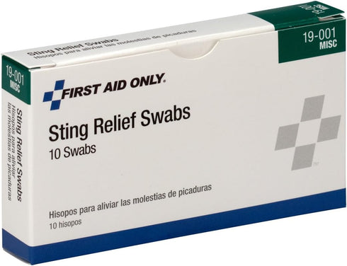 First Aid Only 19-001 Sting Relief Swabs, 10 Count...