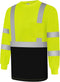 Safety Shirts for Men Class 3 High Visibility Shirts with Black Bottom, Hi Vis Reflective Shirts for Men Women, Long Sleeve Construction Work Shir...