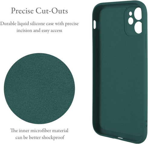 UEEBAI Case for iPhone 11 (6.1 inch), Slim Liquid Silicone Phone Case with 360 Rotatable Ring Holder Kickstand Fashion Hand Strap Magnetic Car Mou...